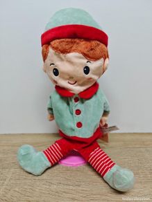 Muñecas españolas modernas: MUÑECO MARIONETA DE MANO NIÑO NAVIDAD SUPERMERCADO ALDI CON ETIQUETA DE 40 CM